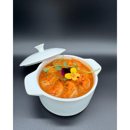 Marmite de grosses crevettes