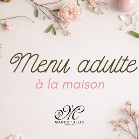 MENU DE PÂQUES EN LIVRAISON - ADULTE - 4 et 5 Avril 2026